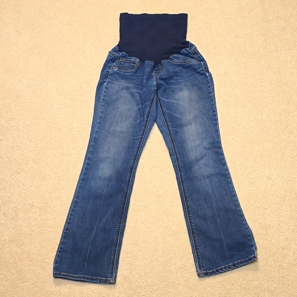 2 Petite Medium Jessica Simpson and Indigo Blue Maternity Boot Cut Jeans Bundle - Picture 2 of 13